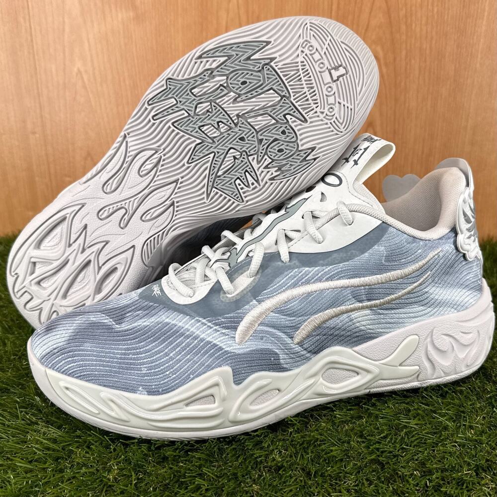 PUMA LaMelo Ball MB.04 Lo Team Feather Grey Basketball 312174-03 Men's Size 11.5
